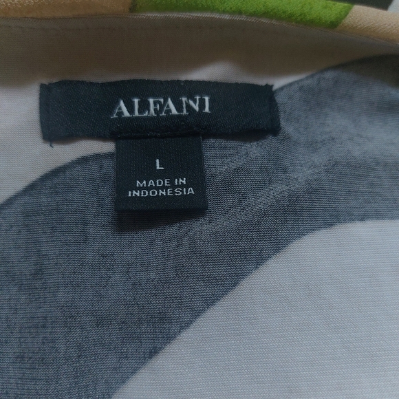 ALFANI Striped Longsleeve Blouse Size Large. - Picture 2 of 15